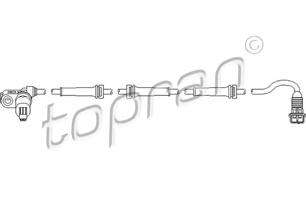 Czujnik ABS TOPRAN 721 608