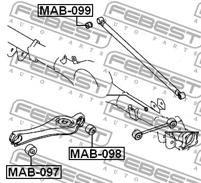 Tuleja wahacza FEBEST MAB-097