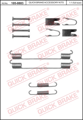 Zestaw dodatków do szczęk hamulcowych QUICK BRAKE 105-0883