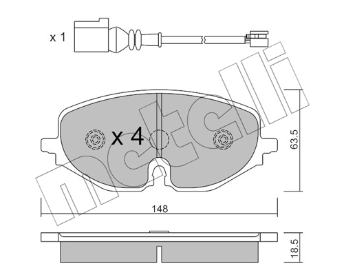 Klocki hamulcowe METELLI 22-1280-0