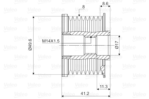 Sprzęgło alternatora VALEO 588101