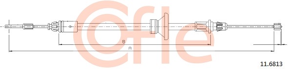 Linka hamulca ręcznego COFLE 92.11.6813