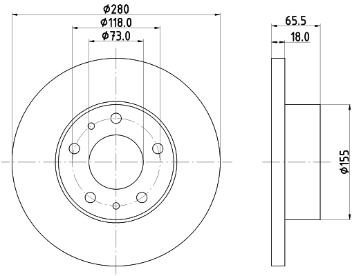 Tarcza hamulcowa HELLA 8DD 355 104-391