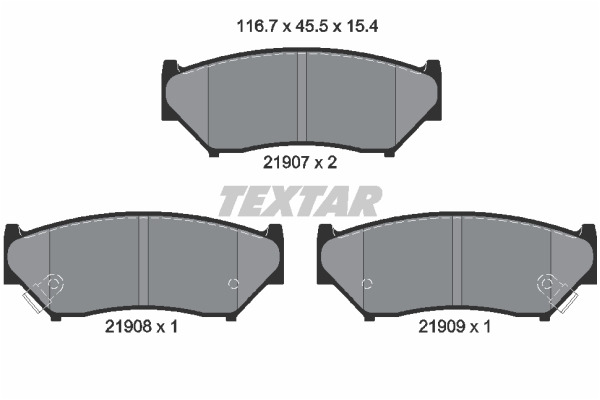 Klocki hamulcowe TEXTAR 2190701