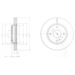 Tarcza hamulcowa DELPHI BG4170C
