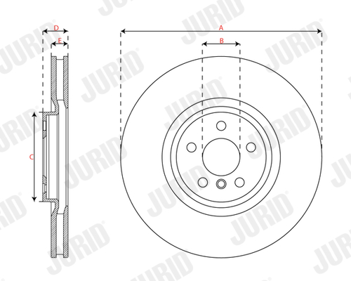 Tarcza hamulcowa JURID 563669JC-1