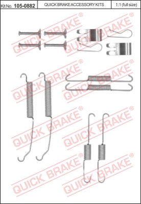 Zestaw dodatków do szczęk hamulcowych QUICK BRAKE 105-0882