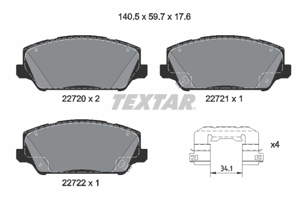 Klocki hamulcowe TEXTAR 2272001