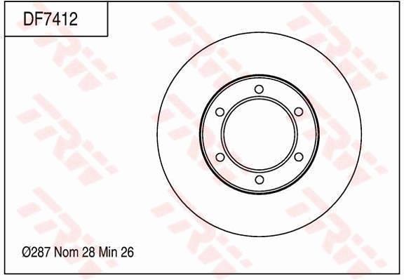 Tarcza hamulcowa TRW DF7412