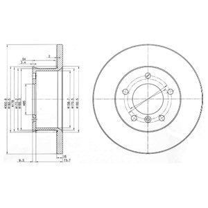 Tarcza hamulcowa DELPHI BG2556