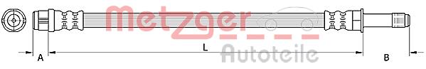 Przewód hamulcowy elastyczny METZGER 4110886