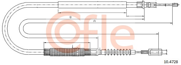 Linka hamulca ręcznego COFLE 92.10.4728