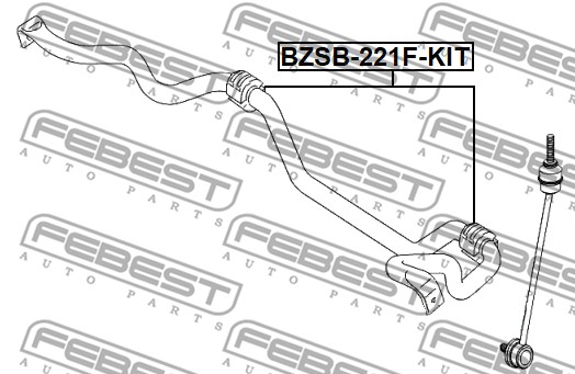 Guma stabilizatora FEBEST BZSB-221F-KIT