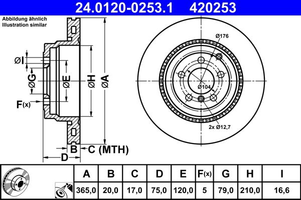 Tarcza hamulcowa ATE 24.0120-0253.1