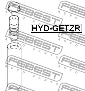 Dystans gumowy FEBEST HYD-GETZR
