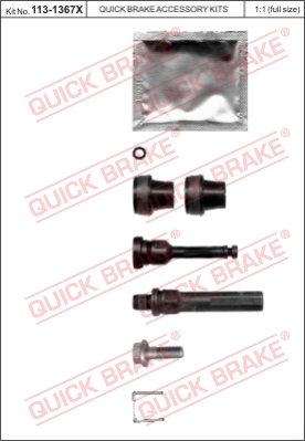 Zestaw tulei prowadzących zacisk hamulca QUICK BRAKE 113-1367X