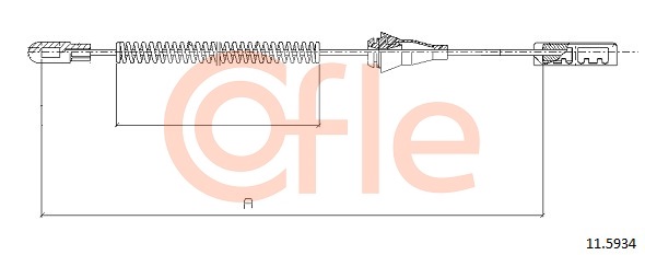 Linka hamulca ręcznego COFLE 92.11.5934