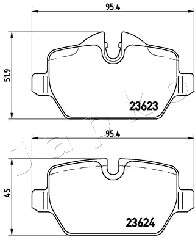 Klocki hamulcowe JAPKO 510100