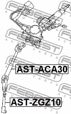 Łącznik kolumny kierowniczej FEBEST AST-ACA30