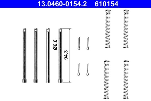 Zestaw akcesoriów montażowych  klocków hamulcowych ATE 13.0460-0154.2