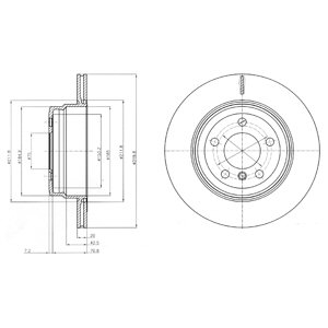 Tarcza hamulcowa DELPHI BG4168