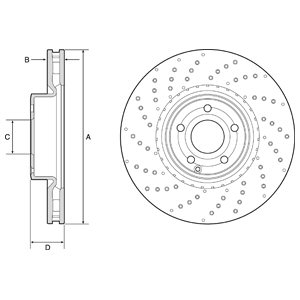 Tarcza hamulcowa DELPHI BG9216C