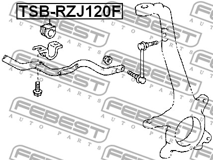 Guma stabilizatora FEBEST TSB-RZJ120F