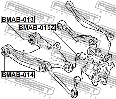 Tuleja wahacza FEBEST BMAB-013