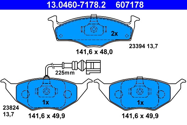 Klocki hamulcowe ATE 13.0460-7178.2