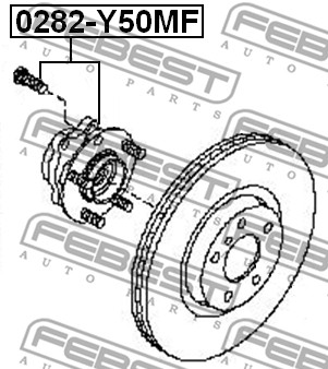 Piasta koła FEBEST 0282-Y50MF