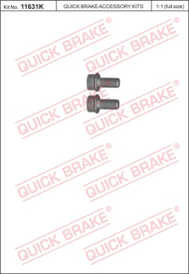 Śruba zacisku hamulcowego QUICK BRAKE 11631K