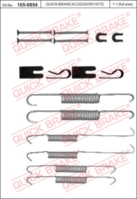 Zestaw dodatków do szczęk hamulcowych QUICK BRAKE 105-0854