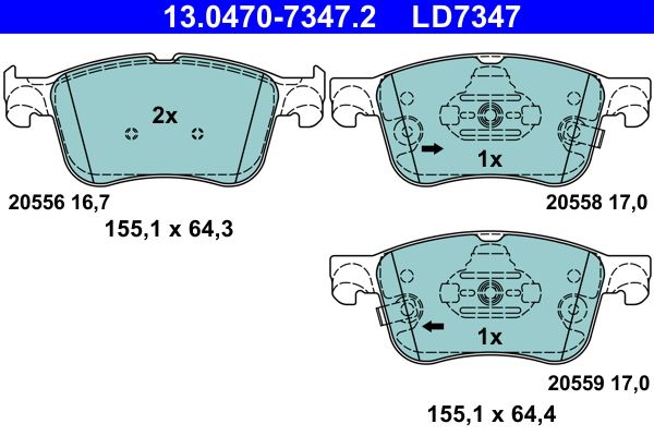 Klocki hamulcowe ATE 13.0470-7347.2