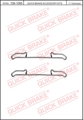 Zestaw akcesoriów montażowych  klocków hamulcowych QUICK BRAKE 109-1085
