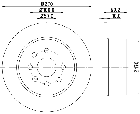 Tarcza hamulcowa HELLA PAGID 8DD 355 104-661