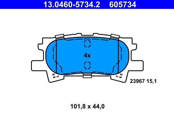 Klocki hamulcowe ATE 13.0460-5734.2