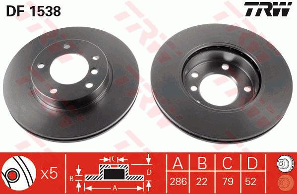 Tarcza hamulcowa TRW DF1538
