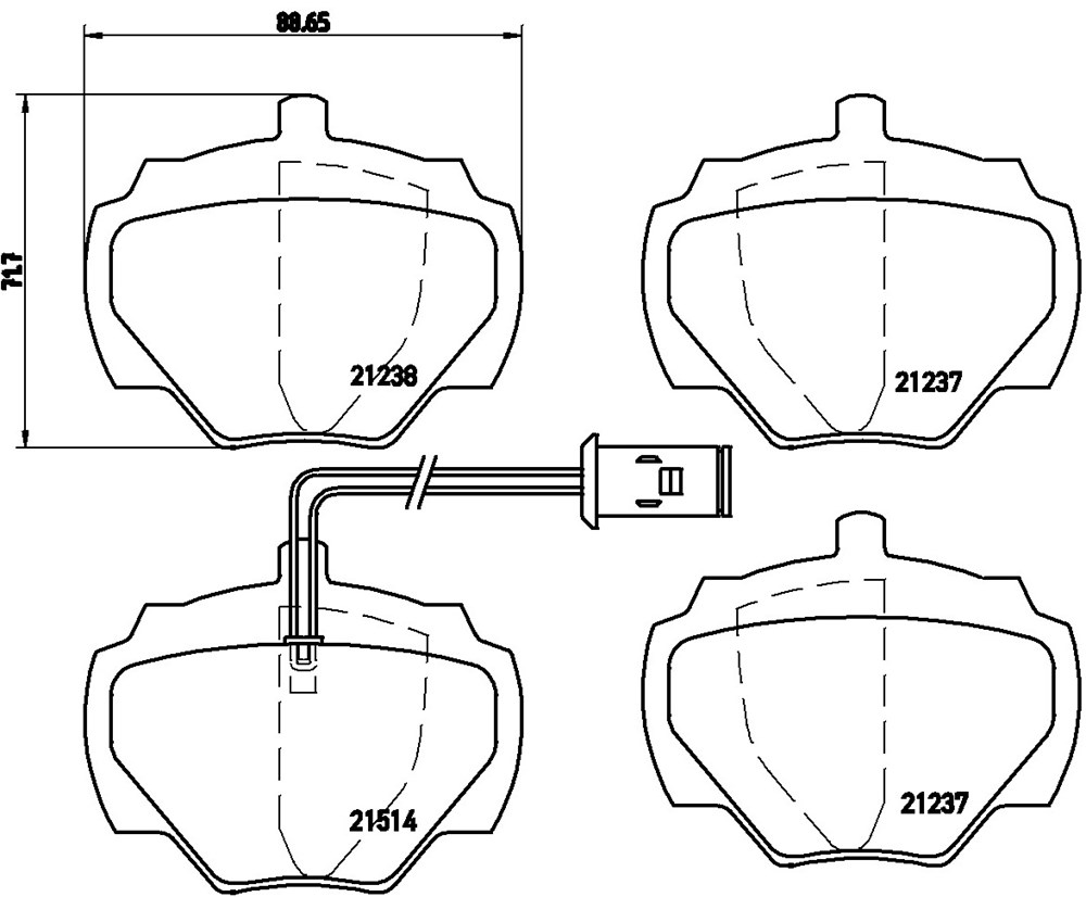 Klocki hamulcowe BREMBO P 44 003