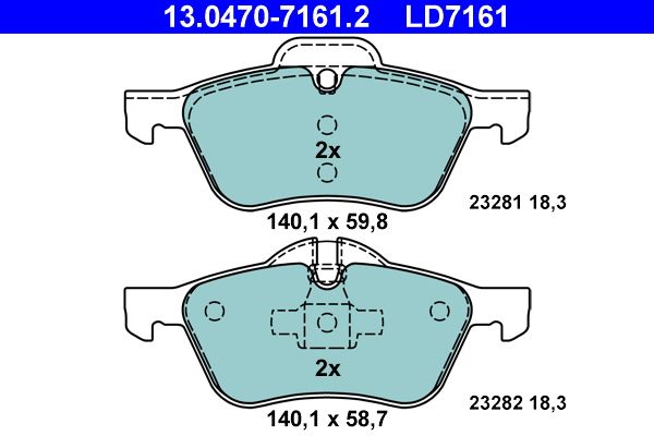 Klocki hamulcowe ATE 13.0470-7161.2