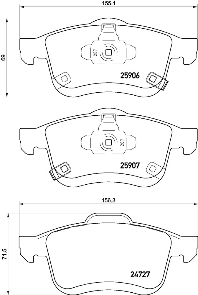 Klocki hamulcowe BREMBO P 23 155