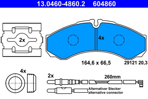 Klocki hamulcowe ATE 13.0460-4860.2