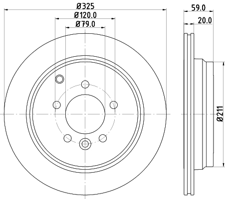 Tarcza hamulcowa HELLA PAGID 8DD 355 118-771