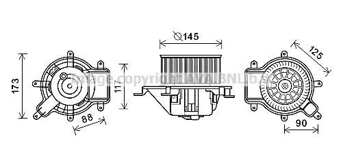 Silnik elektryczny dmuchawy AVA QUALITY COOLING PE8390