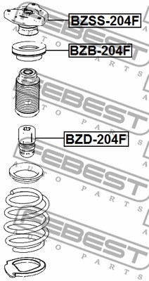 Dystans gumowy FEBEST BZD-204F