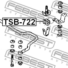 Guma stabilizatora FEBEST TSB-722