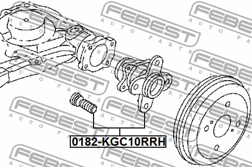Piasta koła FEBEST 0182-KGC10RRH