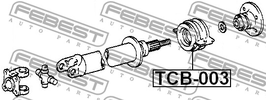 Łożysko centralne wału napędowego FEBEST TCB-003