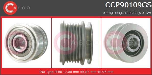 Koło pasowe alternatora CASCO CCP90109GS