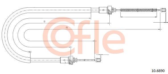 Linka hamulca ręcznego COFLE 92.10.6890