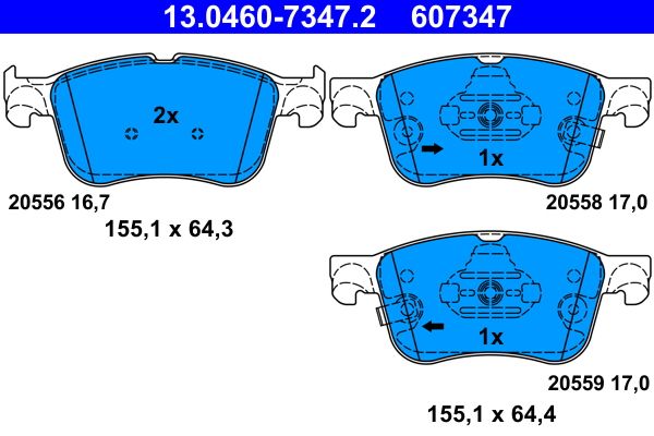 Klocki hamulcowe ATE 13.0460-7347.2